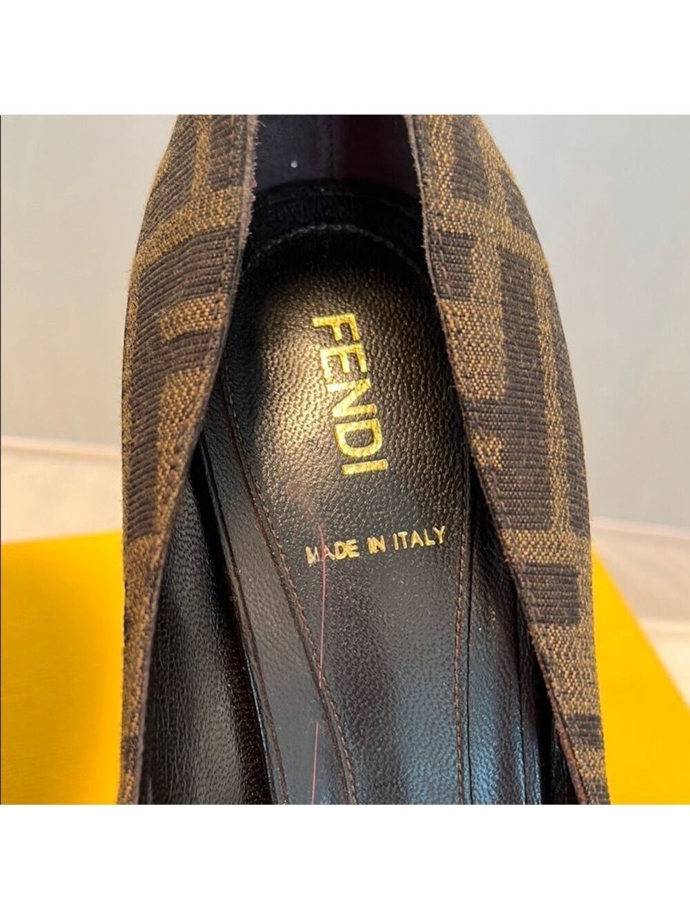 Fendi Tobacco Zucca Canvas Heels - Picture 5 of 13